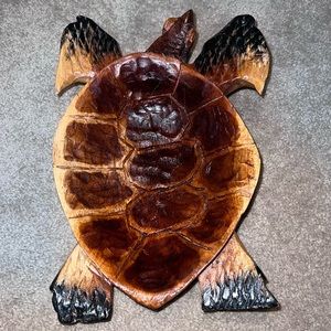 Unique hand carved turtle bowl